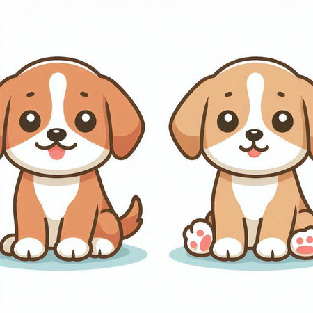 cute dog on white background. vector illustration. eps10のイラスト素材