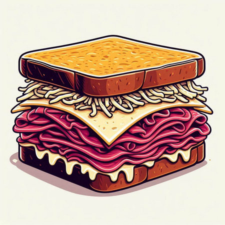 Cute red panda sitting in the garden. Vector illustration.のイラスト素材