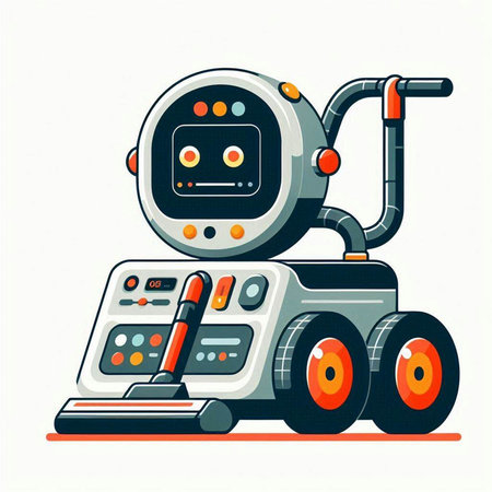 Robot vacuum cleaner. Vector illustration of a robot vacuum cleaner.のイラスト素材
