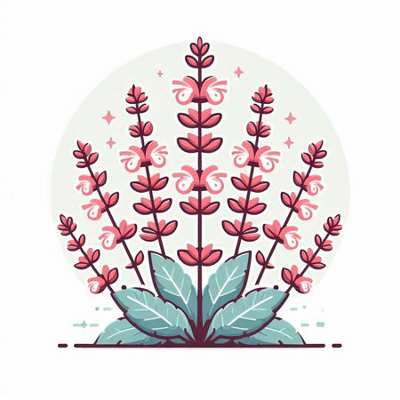 Lavender vector illustration. Floral design element. Hand drawn vector illustration.のイラスト素材