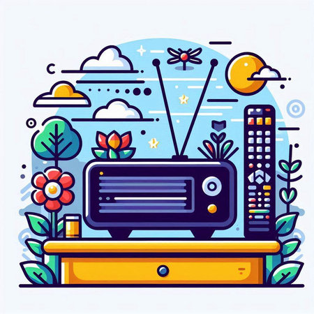 Fried egg in a frying pan with vegetables and spices. Vector illustration.のイラスト素材