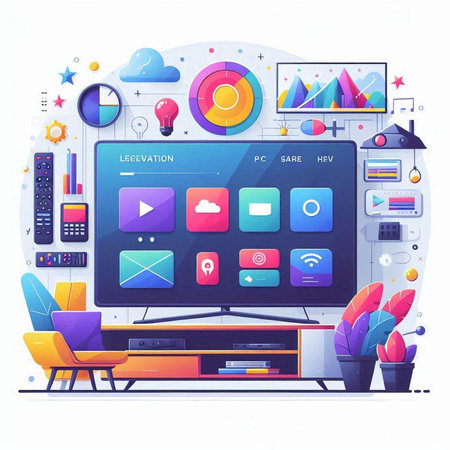 Modern flat design vector illustration concept of digital marketing and online advertising. Social media marketing, internet advertising and promotion.のイラスト素材