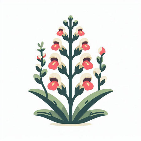 Flower icon isolated on white background. Hand drawn vector illustration.のイラスト素材