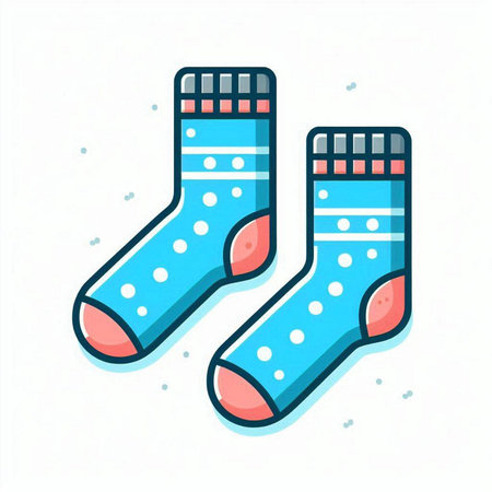 Pair of socks icon. Vector illustration. Isolated on white background.のイラスト素材