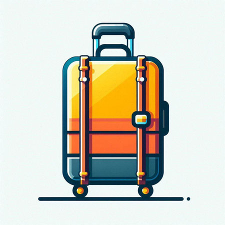 Suitcase icon on white background. Vector illustration for your designのイラスト素材