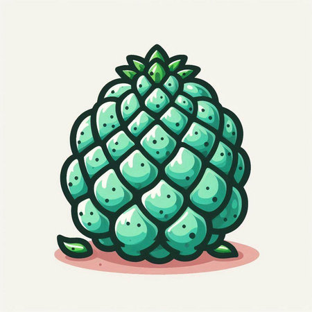 Cute pine cone vector illustration. Hand drawn pinecone icon.のイラスト素材