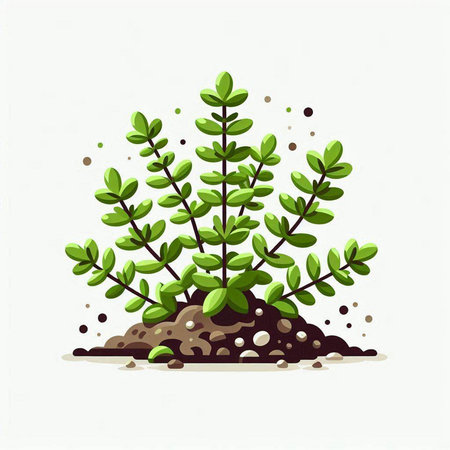 Green plant on white background. Vector illustration for your design. Eps 10のイラスト素材