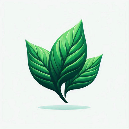 green leaf on white background. vector illustration. eps 10.のイラスト素材