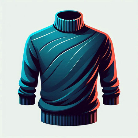 Vector illustration of a man's sweater on a white background in retro styleのイラスト素材