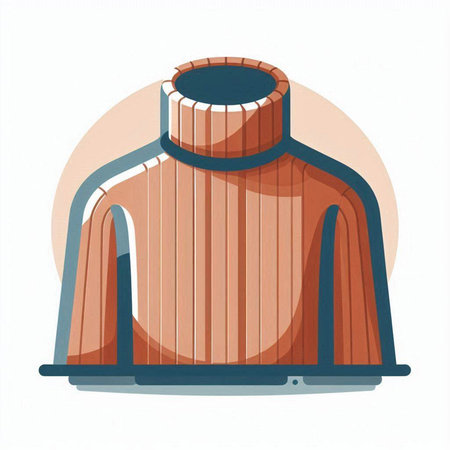 Illustration of an old wooden case isolated on a white background.のイラスト素材