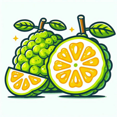 Citrus fruit vector illustration isolated on white background. Citrus fruit clipart.のイラスト素材