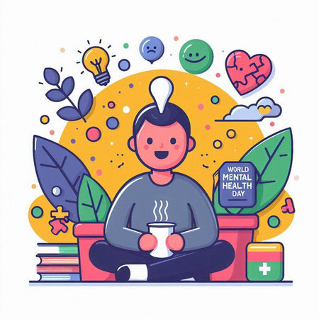 Vector seamless pattern with girls meditating in yoga lotus position.のイラスト素材