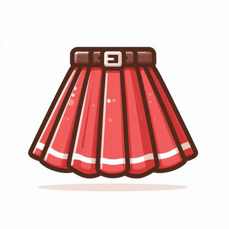 Set of cute skirts in pastel colors with bows. Vector illustration.のイラスト素材