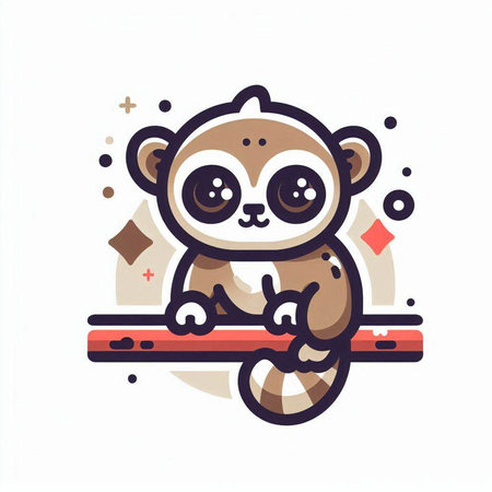 Cute monkey on skateboard. Vector illustration in cartoon style.のイラスト素材