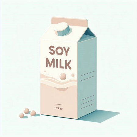 Milk carton isolated on a white background. Vector illustration.のイラスト素材