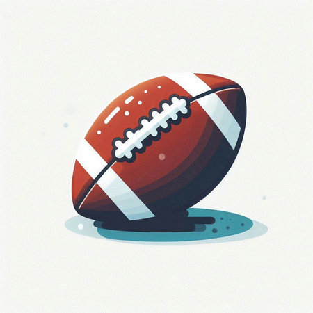 american football ball on white background, illustration in vector format.のイラスト素材