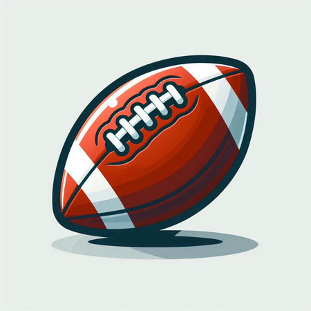 american football ball on white background, vector illustration eps10のイラスト素材