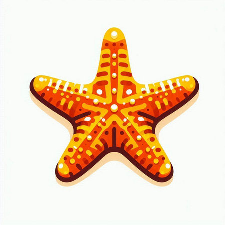Starfish isolated on white background. Vector illustration. Eps 10.のイラスト素材
