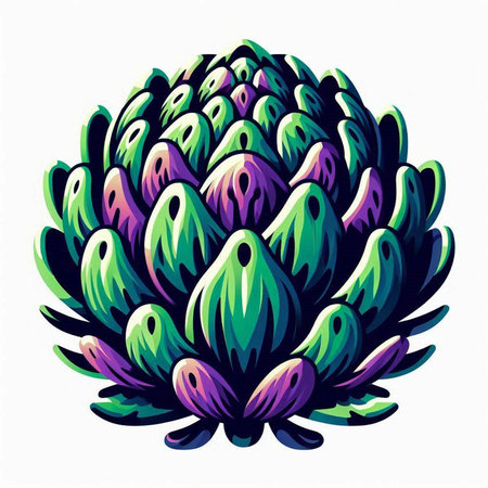 Artichoke. Vector illustration. Isolated on white background.のイラスト素材