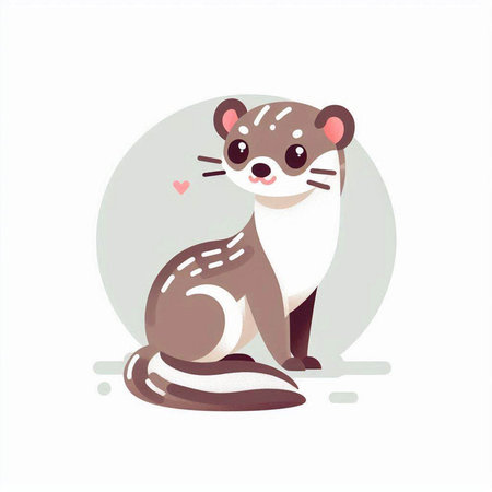 Cute little otter vector illustration. Cute animal character.のイラスト素材