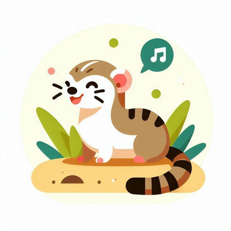 Cute animal vector illustration. Cute cartoon animal vector illustration.のイラスト素材