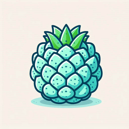 Pineapple vector icon. Pineapple icon in cartoon style.のイラスト素材