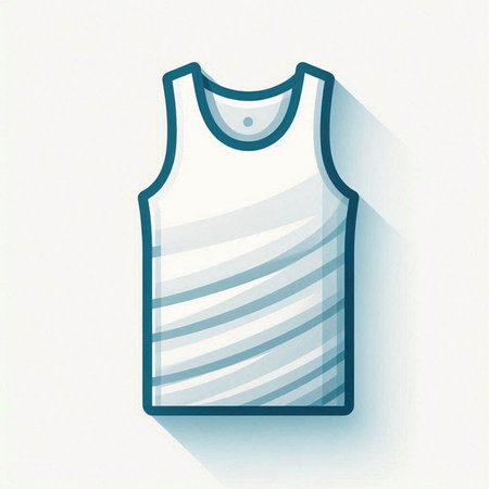 Illustration of a sleeveless t-shirt on a white backgroundのイラスト素材