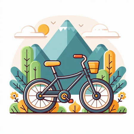 Cute broccoli in a pot. Vegetable character. Vector illustration.のイラスト素材