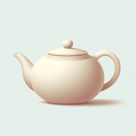 teapot isolated on white background. 3d render illustration.のイラスト素材