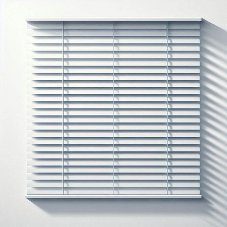 Blinds on the wall. 3d rendering. Computer digital drawing.のイラスト素材