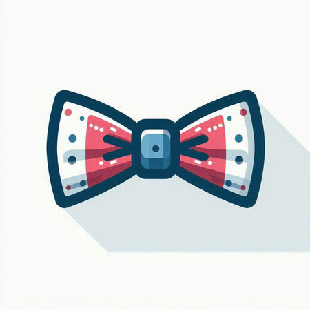 Bow tie icon in flat style. Vector illustration on white background.のイラスト素材