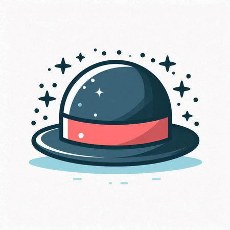 Illustration of a hat on a white background. Vector illustration.のイラスト素材