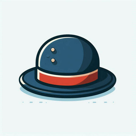 Illustration of a hat on a light background. Vector illustration.のイラスト素材