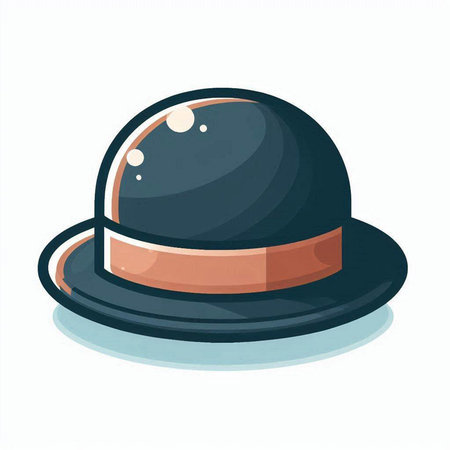 Illustration of a black hat on a white background. Vector illustrationのイラスト素材