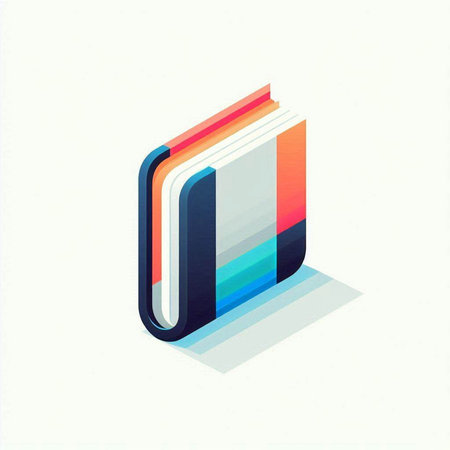 Book icon, isometric 3d style, isolated on white backgroundのイラスト素材