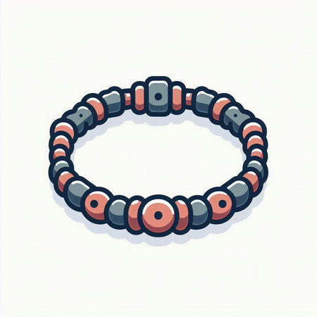 Hand drawn bracelet isolated on white background. Vector illustration in sketch style.のイラスト素材