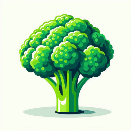 Broccoli isolated on white background. Vector illustration. Eps 10.のイラスト素材