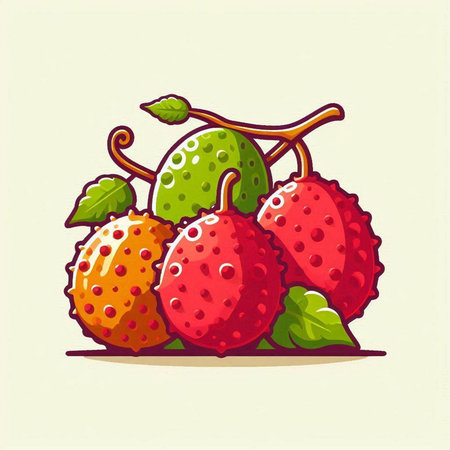strawberry, vector, illustration, fruit, fresh, red, strawberry, berry, fruitのイラスト素材