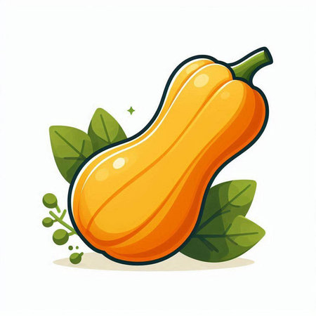 Pumpkin on a white background. Vegetable. Vector illustration.のイラスト素材