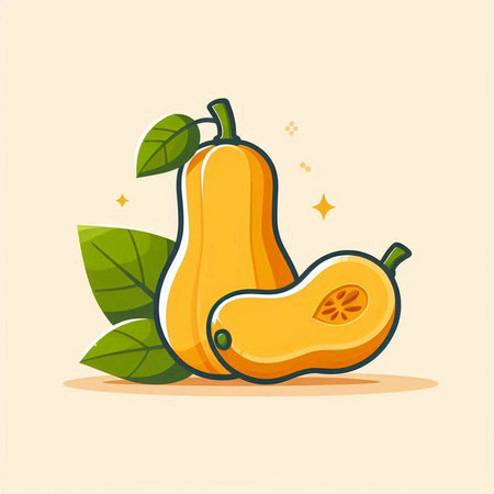 Papaya fruit vector illustration in flat design style. Vector illustration.のイラスト素材