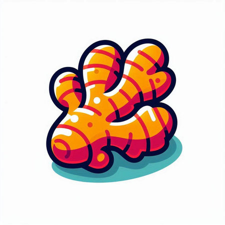 Ginger vector icon. Isolated illustration of ginger icon for web designのイラスト素材