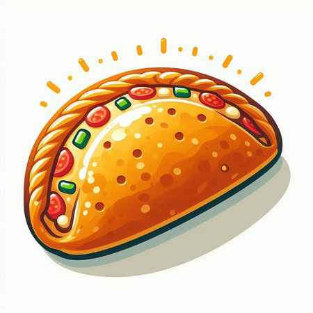 Illustration of a hot dog on a white background. Vector illustration.のイラスト素材
