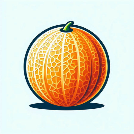pumpkin on a blue background, vector illustration, eps10のイラスト素材