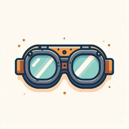Vintage glasses icon. Vector illustration in flat design. Isolated on white background.のイラスト素材