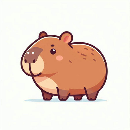 Cute beaver. Vector illustration. Cute cartoon character.のイラスト素材