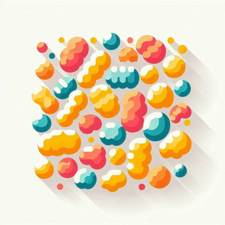 abstract background with multicolored circles, vector illustration, eps10のイラスト素材