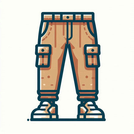 Trousers vector illustration isolated on the white background. Vector illustration.のイラスト素材