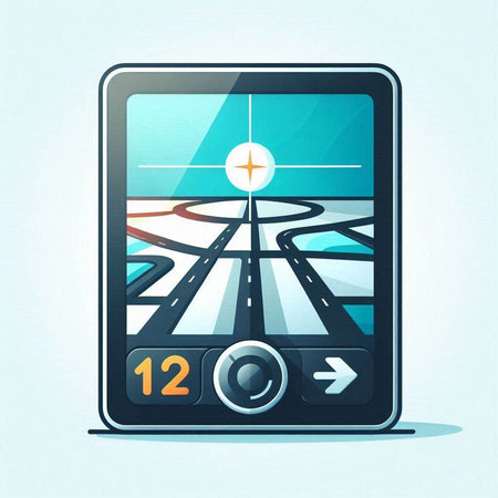 GPS navigation on the smartphone. Vector illustration. Eps 10.のイラスト素材