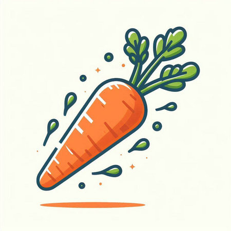 Carrot vector icon. Cartoon illustration of carrot vector icon for web designのイラスト素材