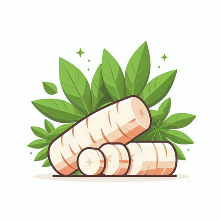 Carrot with leaves. Vector illustration isolated on a white background.のイラスト素材